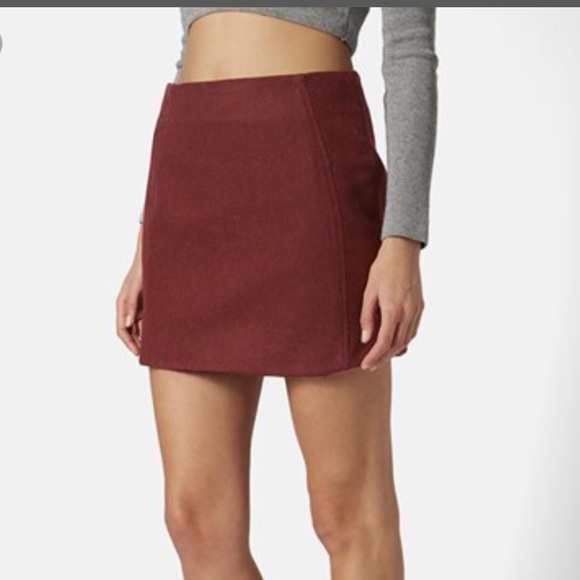 Burgundy wool skirt Clearance